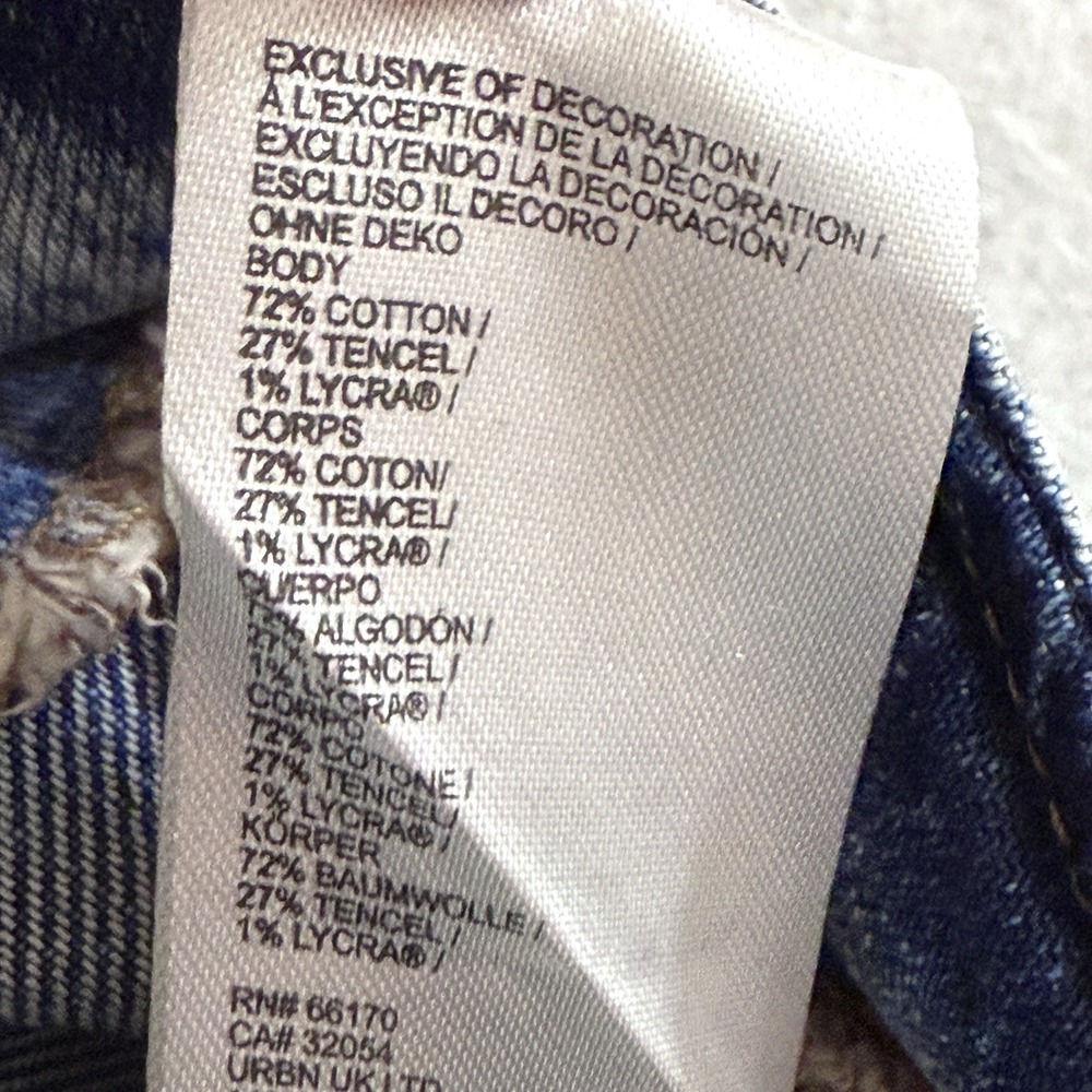 Pilcro Anthropolgie Jeans Womens‎ 28 Wide Leg Ankle Crop Denim Back Zip Fade - Picture 5 of 13